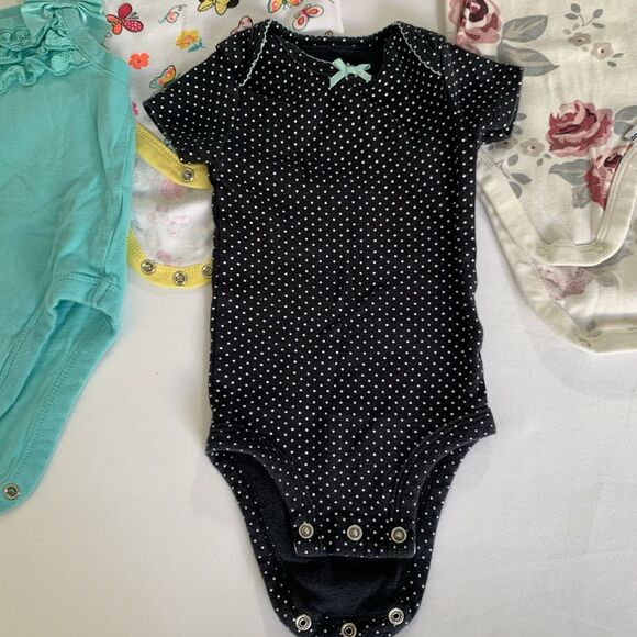 Bodysuits Bundle Baby Girl 0-3 Months Sleeveless Floral Ruffles Disney Snap Gift - Picture 6 of 11